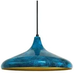 Bamyum H&auml;ngelampe, Dunkelblau, Gold, Metall, Rund,Rund, 35x20x20 cm, Lampen &