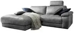 Kawola Ecksofa, Grau, Textil, Echtholz, 3-Sitzer, F&uuml;llung: Schaumstoff, Ottomane