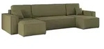 Kaiser M&ouml;bel Ecksofa, Olivgr&uuml;n, Textil, 5-Sitzer, U-Form, 312x142 cm, Wohnzimmer,