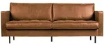 Livetastic 2,5-Sitzer Rodeo Classic, Cognac, Metall, Leder, Kombination