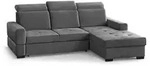 Beautysofa Eckschlafsofa, Grau, Textil, L-Form,L-Form, 245x185 cm, Wohnzimmer,...