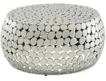 Mid.you Couchtisch, Silber, Metall, rund, rund, 66x32x66 cm, Wohnzimmer,