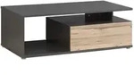 Mid.you Couchtisch, Eiche, Dunkelgrau, Metall, Kunststoff, Holzwerkstoff, 1