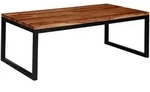 Mid.you Couchtisch, Sheesham, Holz, Sheesham, massiv, rechteckig, U-Form,...