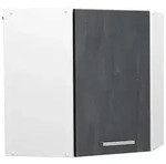 Vicco Eckh&auml;ngeschrank, Schwarz, Wei&szlig;, Holzwerkstoff, 1 F&auml;cher, Formgebogen,