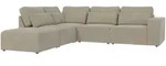 S-Style M&ouml;bel Ecksofa, Beige, Textil, Echtholz,Birke, F&uuml;llung: