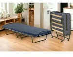 Talamo Italia Klappbett, Blau, Metall, 80x190 cm, Schlafzimmer, Betten, Klappbetten