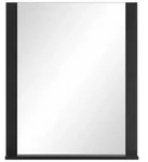 Mid.you Wandspiegel, Schwarz, Holzwerkstoff, rechteckig, 59.6x71.1x12.3 cm, Spiegel,