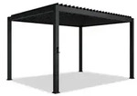 Juskys Pergola/, Anthrazit, Metall, 392x240x400 cm, Sonnen- & Sichtschutz,...