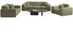Fun M&ouml;bel Sofaset, Olivgr&uuml;n, Textil, 225x73x88 cm, Wohnzimmer, Sofas & Couches,