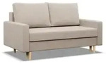 Mebligo Sofa, Beige, Textil, 2-Sitzer, 152x92x92 cm, Wohnzimmer, Sofas & Couches,