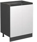 Vicco K&uuml;chenunterschrank, Wei&szlig;, Anthrazit, Holzwerkstoff, 1 F&auml;cher,...