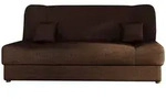 Schlafsofa, Braun, Textil, 3-Sitzer, Rechteckig, 195x86x87 cm, Wohnzimmer,...