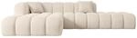 Altdecor Ecksofa, Beige, Kunststoff, 6-Sitzer, L-Form, Ottomane links, 289x176...