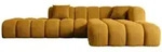 Altdecor Ecksofa, Currygelb, Kunststoff, 6-Sitzer, L-Form, Ottomane rechts, 289x176