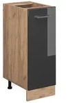 Vicco Apothekerschrank, Schwarz Hochglanz, Honigeiche, Holzwerkstoff, 2...