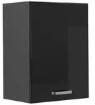 Vicco H&auml;ngeschrank, Schwarz Hochglanz, Anthrazit, Holzwerkstoff, 1 F&auml;cher,