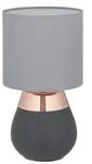 Relaxdays Nachttischlampe, Mehrfarbig, Metall, Textil, Kunststoff, 18x32.5x18 cm,