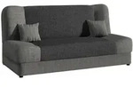 Schlafsofa, Grau, Textil, 3-Sitzer, Rechteckig, 195x86x87 cm, Wohnzimmer, Sofas &