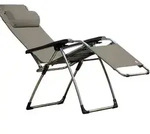 Fiam Garten-Relaxsessel, Silber, Taupe, Metall, Textil, Uni, 82x118x66.5 cm,