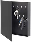 Schl&uuml;sselkasten, Schwarz, Metall, 30x30x4 cm, Garderobe, Schl&uuml;sselboards &...