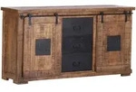 Landscape Sideboard, Natur, Holz, Metall, Mangoholz, massiv, 2 F&auml;cher, 3