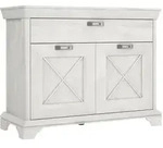Mid.you Sideboard, Wei&szlig;, Pinien, Metall, Kunststoff, Holzwerkstoff, 2 F&auml;cher, 1