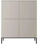 Selsey Highboard, Beige, Metall, 100x120.5x35 cm, Wohnzimmer, Kommoden & Sideboards,