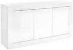 Vente-Unique Sideboard, Wei&szlig;, Holz, Uni, Rechteckig, 160x85.8x42 cm, Wohnzimmer,