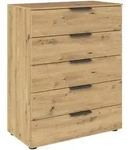Rauch M&ouml;bel Kommode, Graphit, Eiche Artisan, Holzwerkstoff, 5 Schublade(n)