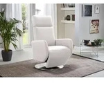 Sit & More Relaxsessel Kobra V, Wei&szlig;, Metall, Echtleder, Nappaleder, 71x110x82 cm,