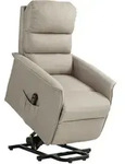 Homcom Fernsehsessel, Beige, Textil, 1-Sitzer, F&uuml;llung: Schaumstoff, 90x96x66 cm,