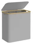 Boxxx W&auml;schekorb, Grau, Metall, Kunststoff, Textil, Naturmaterialien,...