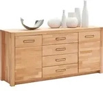 Mid.you Sideboard, Buche, Holz, Kernbuche, massiv, 2 F&auml;cher, 4 Schublade(n)