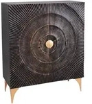 riess-ambiente Highboard, Gold, Schwarz, Metall, Echtholz,Mangoholz,