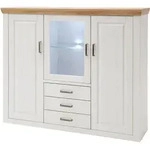 Landscape Highboard Brixen, Eiche, Pinien, Kunststoff, 3 Schublade(n) Schubladen,