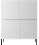 Selsey Highboard, Wei&szlig;, Metall, 100x122x35 cm, Wohnzimmer, Kommoden & Sideboards,