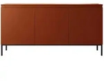Selsey Sideboard, Dunkelorange, Metall, 150x77x35 cm, Wohnzimmer, Kommoden &