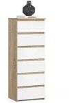 Akord Kommode, Sonoma Eiche, Wei&szlig;, Holzwerkstoff, Nachbildung, Holz Optik, 6