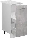 Vicco Apothekerschrank, Grau, Wei&szlig;, Holzwerkstoff, 2 F&auml;cher, 1 Schubladen,