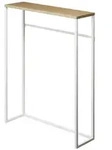 Yamazaki Konsolentisch, Wei&szlig;, Metall, Echtholz, 18.5x80.5x19 cm, Wohnzimmer,