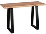 Mid.you Konsolentisch, Akazie, Holz, Akazie, massiv, rechteckig, U-Form,...