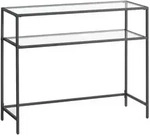 Boxxx Konsolentisch, Schwarz, Metall, Glas, rechteckig, eckig, 35x80x100 cm,