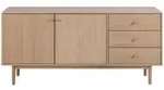 Mid.you Sideboard, Eiche, Holz, Eiche, furniert,vollmassiv,furniert, 2 F&auml;cher, 3