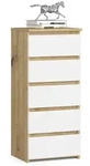 Akord Kommode, Eiche Artisan, Wei&szlig;, Holzwerkstoff, Nachbildung, Holz Optik, 5