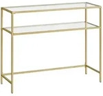 Boxxx Konsolentisch, Gold, Metall, Glas, rechteckig, eckig, 100x80x35 cm, einfacher
