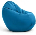 Bruni Sitzsack, Blau, Blau, Kunststoff, Organisch, 90x90x90 cm, Handmade...