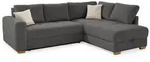 luma-home Ecksofa-Dauerschl&auml;fer, Dunkelgrau, Holz, 4-Sitzer, F&uuml;llung:...
