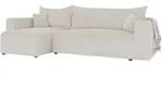 Idohome Ecksofa, Creme, Kunststoff, 4-Sitzer, L-Form,L-Form, 248x145 cm, Wohnzimmer,