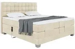 Meblini Boxspringbett, Beige, Textil, H3, 7-Zonen, 180x200 cm, Schlafzimmer, Betten,